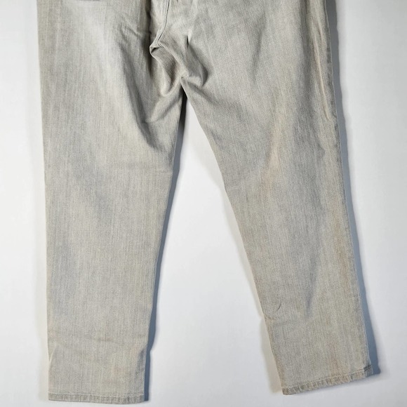 Eileen Fisher Womens Taupe Gray Straight Leg Jeans 12 Organic Cotton Mid Rise - Picture 7 of 8